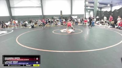 100 lbs Cons. Semi - Julianna Smith, Wynooche Valley Wrestling Academy vs Latham West, White River Hornets Wrestling Club