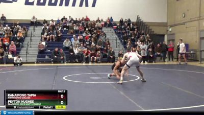 149 lbs 1st Place Match - Kanaipono Tapia, North Idaho College vs Peyton Hughes, Clackamas Community College