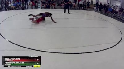 133 lbs Champ. Round 1 - Bella Arrants, GI Grapplers vs Kelise Krivohlavek, Nebraska