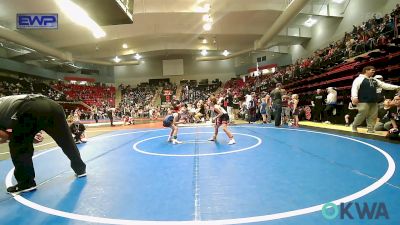 67 lbs Semifinal - Justice Rich, Skiatook Youth Wrestling vs Emeree Calkins, Pawhuska Elks Takedown