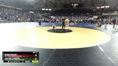 92 lbs Champ. Round 1 - Wade Bruhn, Mat Demon Wrestling Club vs Colton Carson, Kitsap Ironman Wrestling Club