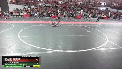 51 lbs Semifinal - Liam Flaherty, Lake Superior Wrestling Academy vs Braden Toledo, Burlington Youth WC