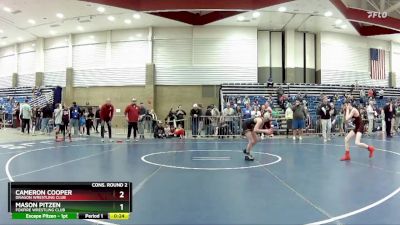 82 lbs Cons. Round 2 - Mason Pitzen, Foxfire Wrestling Club vs Cameron Cooper, Dragon Wrestling Club