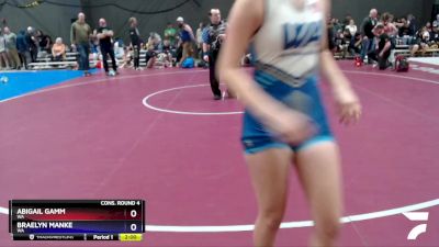 124 lbs Cons. Round 4 - Abigail Gamm, WA vs Braelyn Manke, WA