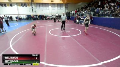 113 lbs Round 7 - Cory McLaws, Joseph City vs Avry Dunton, Arizona Lutheran HS