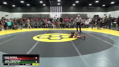 75 lbs Round 3 (8 Team) - Cole Patrick, CP Wrestling Academy vs John Christman, Team Missouri (MO)