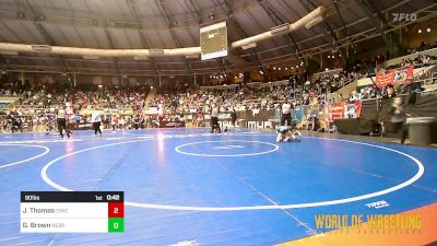 90 lbs Consi Of 16 #1 - John Thomas, CIWC-Team Intensity vs Giovanni Brown, Nebraska Elite