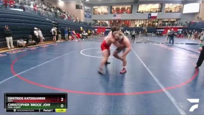 215 lbs Quarterfinal - Dimitrios Katsigiannis, Katy vs Christopher `Brock` Johnson, Carl Albert