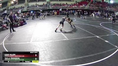 73 lbs Champ. Round 2 - Leah Allen, Garden County Wrestling Club vs Tayla Swanson, Nebraska Elite Wrestling Club