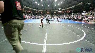 40 lbs Consolation - Tesslyn Brogden, Hinton Takedown Club vs Paris Wellman, Poteau Youth Wrestling Academy