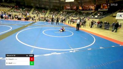 46 lbs Round Of 32 - Klasen Couch, Vian Wrestling Club vs Rawley Wolf, Wolfpak Wrestling