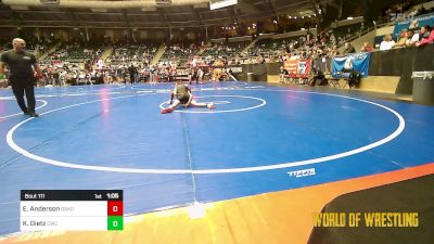 90 lbs Semifinal - Eli Anderson, Dakota Boyz Wrestling Club vs Keaton Dietz, Cowboy Wrestling Club