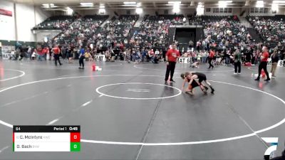 64 lbs Cons. Round 1 - Carter McIntyre, Hastings Wrestling Club vs Owen Bach, Brandon Youth Wrestling