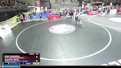 220 lbs Champ. Round 1 - Jose Guerrero, Gilroy High School Wrestling vs Quentin Artis, Community Youth Center - Concord Campus Wrestling