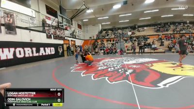 36-40 lbs Quarterfinal - Logan Hostetter, Worland Wrestling Club vs Odin Galovich, Thermopolis Wrestling Club