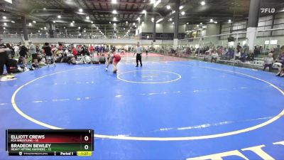 132 lbs Round 2 (4 Team) - Elliott Crews, FCA WRESTLING vs Bradeon Bewley, HEAVY HITTING HAMMERS