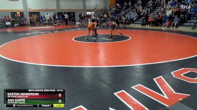 N-12 lbs Quarterfinal - Easton Henderson, Big Game Wrestling vs Sam Gaiffe, Hammerin Hawks