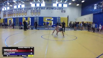 97 lbs Champ. Round 1 - Miayalee Ortiz, Explorer Wrestling Club vs Kayla Blohm, Spring Hill