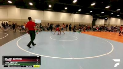 125 lbs Cons. Round 3 - Braden Bowman, Louisiana vs Haolong Cai, Best Trained Wrestling