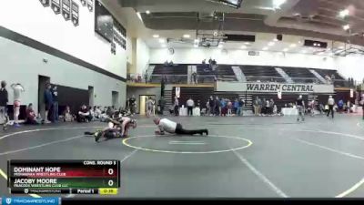 106 lbs Cons. Round 3 - Dominant Hope, Mishawaka Wrestling Club vs Jacoby Moore, Peacock Wrestling Club LLC