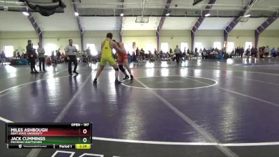 197 lbs Champ. Round 2 - Jack Cummings, Michigan Unattached vs Miles Ashbough, Kent State University