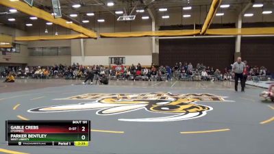 197 lbs Quarterfinal - Parker Bentley, West Liberty vs Gable Crebs, Lycoming