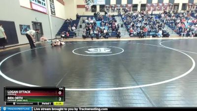 126 lbs Cons. Round 1 - Logan Ottack, Colville vs Ben Orth, Lakeside (Nine Mile)