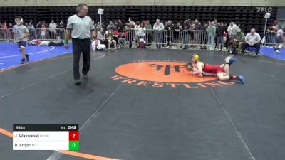 98 lbs Round Of 16 - Joshua Wasnieski, Moon Twp, PA vs Blake Edgar, Millville, PA