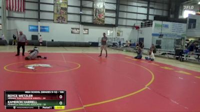 106 lbs Cons. Semi - Royce Wetzler, Virginia Team Predator Wrestli vs Kameron Harrell, Peninsula Wrestling Associatio