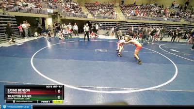 87 lbs Quarterfinal - Zayne Benson, Gunnison Dusters vs Traeton Manis, Delta Wrestling Club