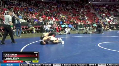 3A-126 lbs Champ. Round 2 - Cale Seaton, Iowa City, City High vs Landon Reisen, Dubuque Hempstead