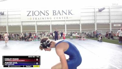 106 lbs Cons. Round 3 - Conley Evans, Sanderson Wrestling Academy vs Porter Dahl, MCB Wrestling