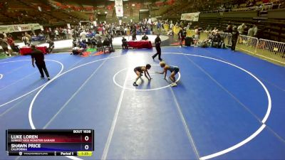 100 lbs Semifinal - Luke Loren, Sunkist Kids Monster Garage vs Shawn Price, California