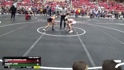 84 lbs Cons. Round 1 - Parker Land, Victory vs Camden DeWispelare, NWTC