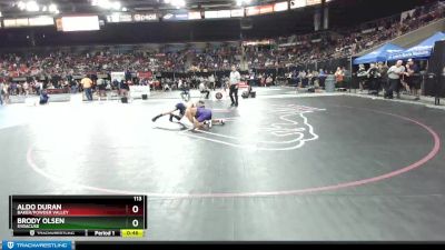 113 lbs Cons. Round 3 - Brody Olsen, Syracuse vs Aldo Duran, Baker/Powder Valley