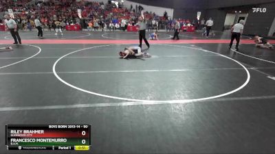 90 lbs Cons. Round 4 - Riley Brahmer, Glenwood City vs Francesco Montemurro, B.A.M.