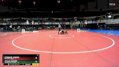 165 lbs Champ Round 1 (16 Team) - Connor Weeks, Belmont Abbey vs Ethan Baker, Apprentice School