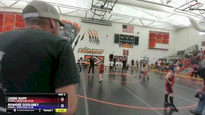 67 lbs Semifinal - JaeBe Rapp, Powell Wrestling Club vs Rowdee Goolsbey, Powell Wrestling Club