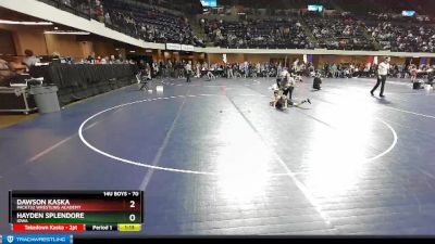 70 lbs Quarterfinal - Hayden Splendore, Iowa vs Dawson Kaska, Pack732 Wrestling Academy