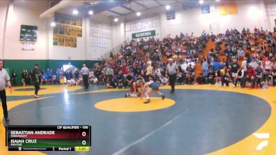 106 lbs Semifinal - Sebastian Andrade, Paramount vs Isaiah Cruz, Mayfair