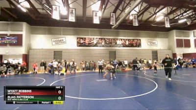 66 lbs Quarterfinal - Wyatt Robbins, Unattached vs Elias Patterson, Roy Wrestling Club