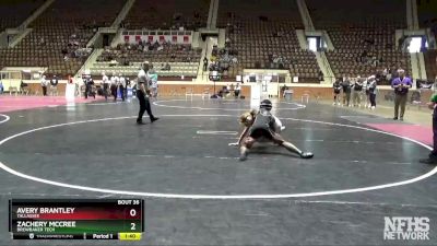 126 lbs Quarterfinal - Zachery McCree, Brewbaker Tech vs Avery Brantley, Tallassee