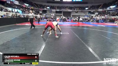 7A 157 lbs Cons. Round 2 - Coleman Sovine, Oak Mountain vs Caleb Mitchell, Central