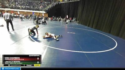 62 lbs Quarterfinal - Von Chambers, Powerhouse Wrestling Club vs Lincoln Booth, Sebolt Wrestling Academy