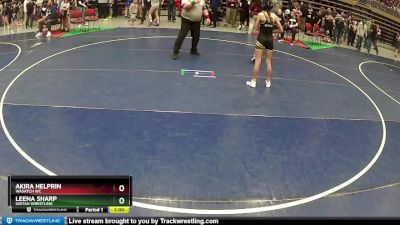 100 lbs Quarterfinal - Leena Sharp, Uintah Wrestling vs Akira Helprin, Wasatch WC