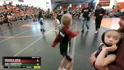 46-49 lbs Cons. Round 3 - Maverick Wiese, Riverton USA Wrestling vs Ezra Robertson, Powell Wrestling Club