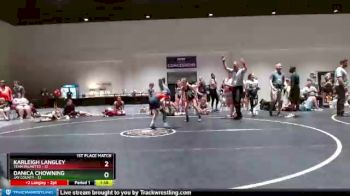 78 lbs Finals (2 Team) - Danica Chowning, Jay County vs Karleigh Langley, Team Palmetto