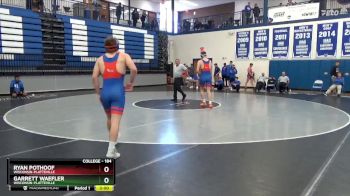 184 lbs Round 5 - Ryan Pothoof, Wisconsin-Platteville vs Garrett Waefler, Wisconsin-Platteville