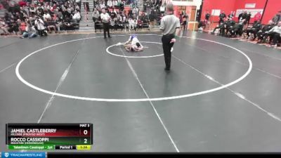 106 lbs 1st Place Match - Jamiel Castleberry, Hillside (Proviso West) vs Rocco Cassioppi, Rockton (Hononegah)