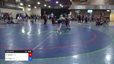 65 kg Cons 32 #1 - Kyren Butler, Cavalier Wrestling Club vs Evan Frost, Iowa